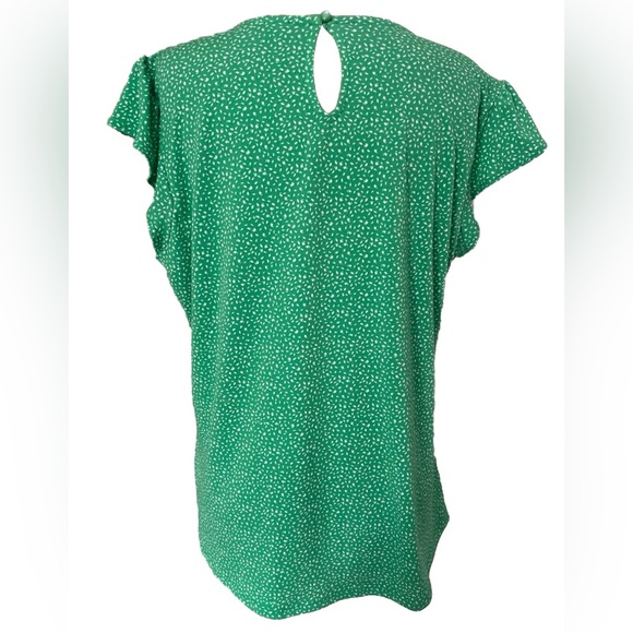 Adrianna Papell Green Pattern Blouse Like New! - Picture 6 of 9